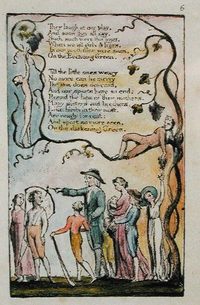 The Ecchoeing Green, plate 2 (Bentley 7) from Songs of Innocence and of Experience by William Blake